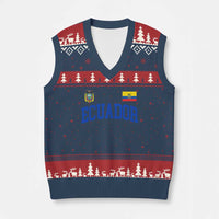 Ecuador Vintage Throwback Soccer Jersey Style V-Neck Knit Sweater Vest Ecuadorian Hispanic Heritage