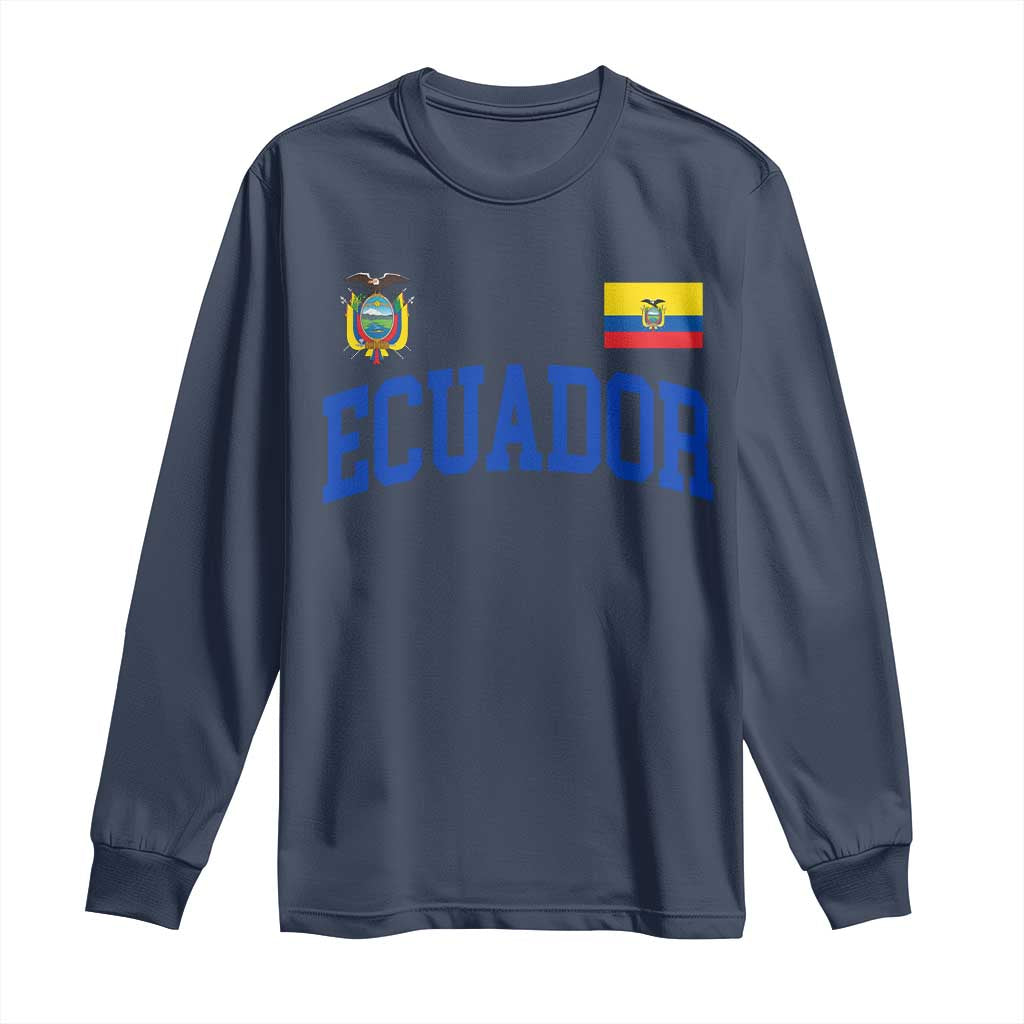 Ecuador Vintage Throwback Soccer Jersey Style Long Sleeve Shirt Ecuadorian Hispanic Heritage