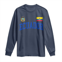 Ecuador Vintage Throwback Soccer Jersey Style Long Sleeve Shirt Ecuadorian Hispanic Heritage