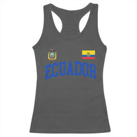 Ecuador Vintage Throwback Soccer Jersey Style Racerback Tank Top Ecuadorian Hispanic Heritage