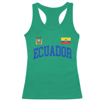 Ecuador Vintage Throwback Soccer Jersey Style Racerback Tank Top Ecuadorian Hispanic Heritage
