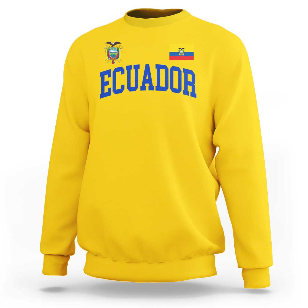 Ecuador Vintage Throwback Soccer Jersey Style Sweatshirt Ecuadorian Hispanic Heritage