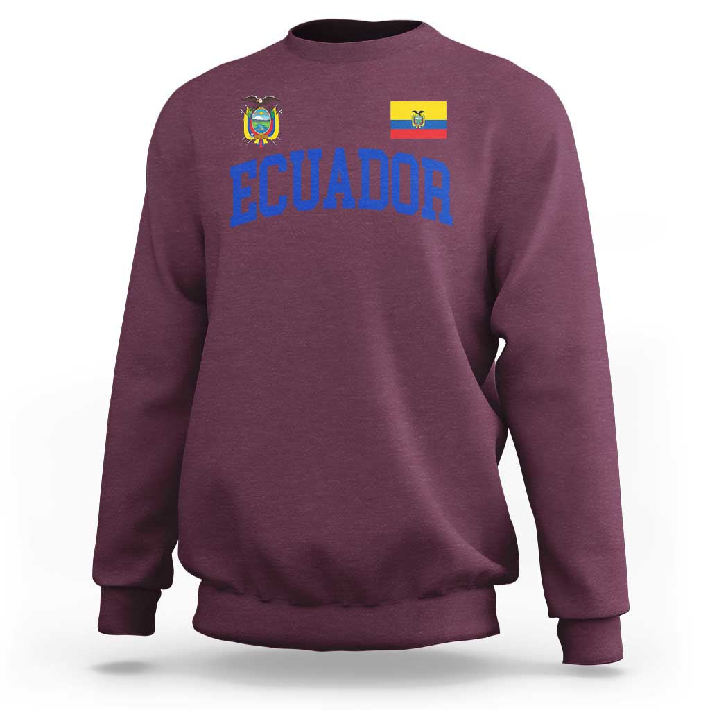 Ecuador Vintage Throwback Soccer Jersey Style Sweatshirt Ecuadorian Hispanic Heritage