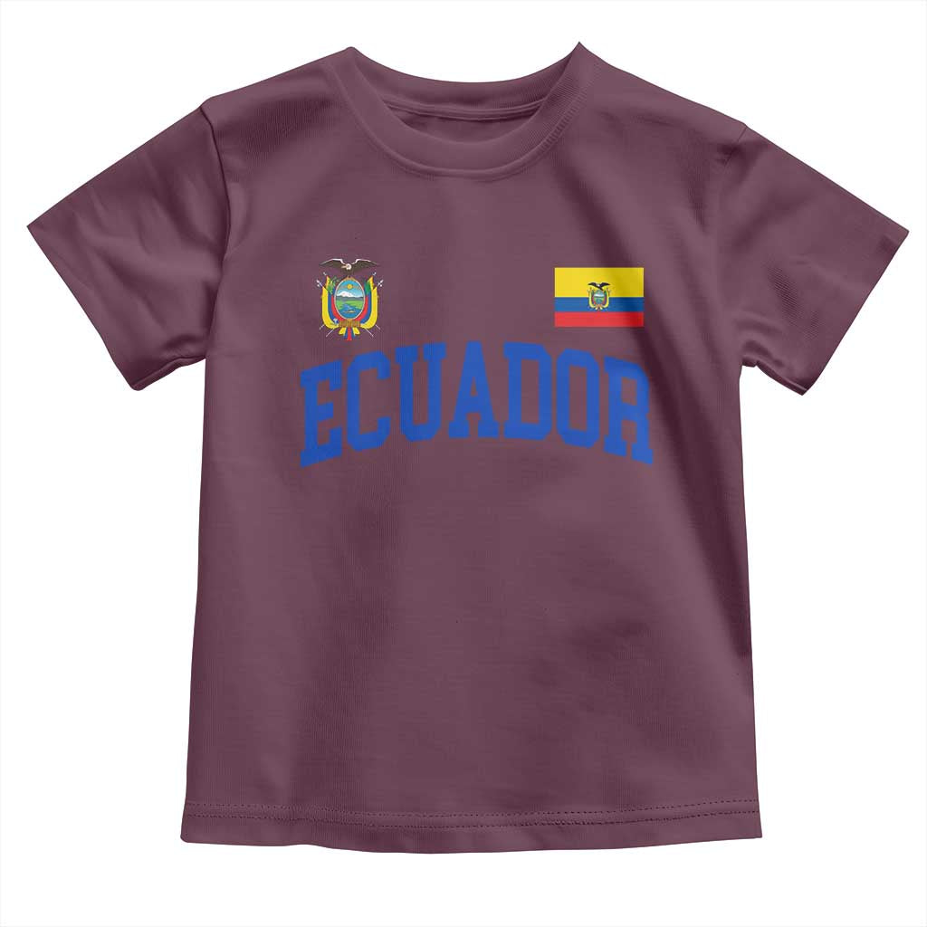 Ecuador Vintage Throwback Soccer Jersey Style Toddler T Shirt Ecuadorian Hispanic Heritage