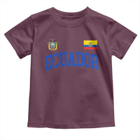 Ecuador Vintage Throwback Soccer Jersey Style Toddler T Shirt Ecuadorian Hispanic Heritage