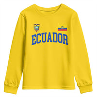 Ecuador Vintage Throwback Soccer Jersey Style Youth Sweatshirt Ecuadorian Hispanic Heritage