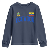 Ecuador Vintage Throwback Soccer Jersey Style Youth Sweatshirt Ecuadorian Hispanic Heritage