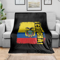 Chucha Funny Ecuadorian Slang Vintage Ecuador Flag Throw Blanket