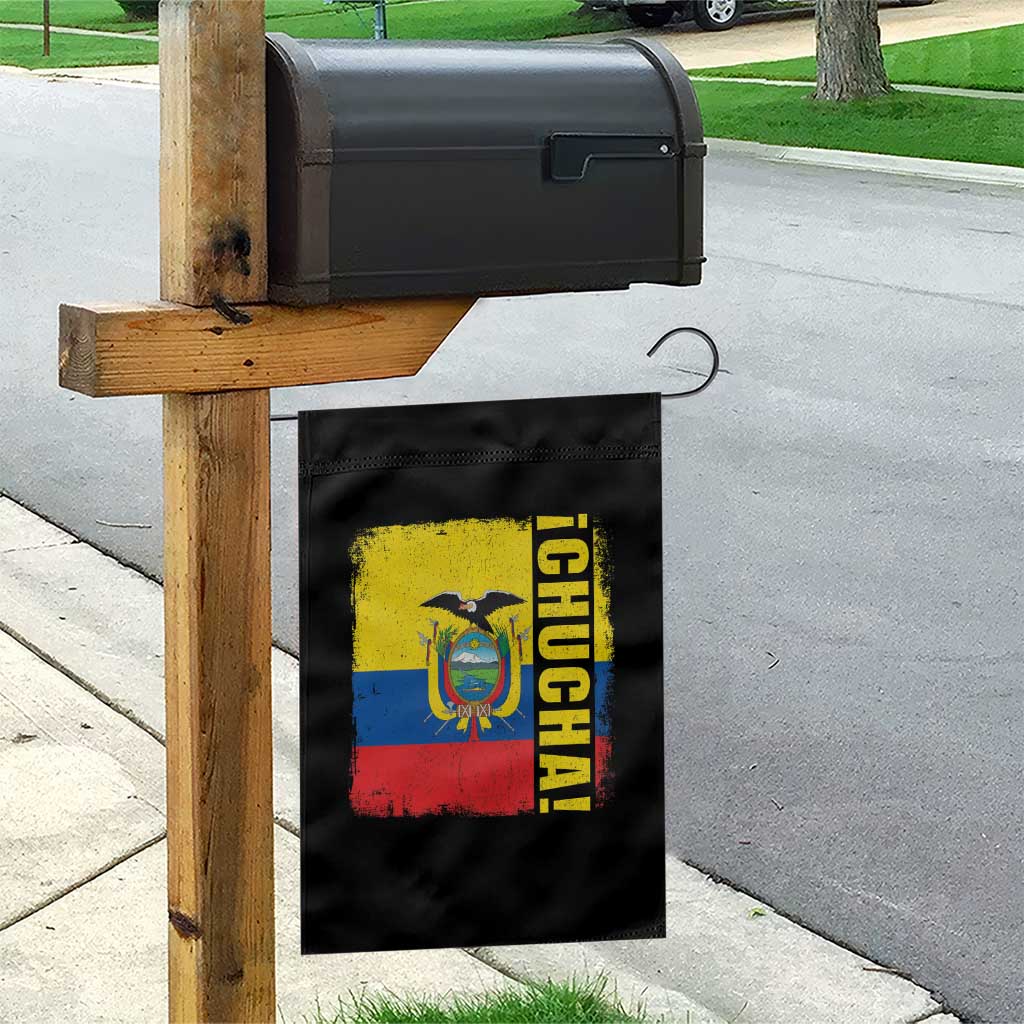 Chucha Funny Ecuadorian Slang Vintage Ecuador Flag Garden Flag
