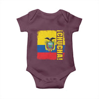 Chucha Funny Ecuadorian Slang Vintage Ecuador Flag Baby Onesie