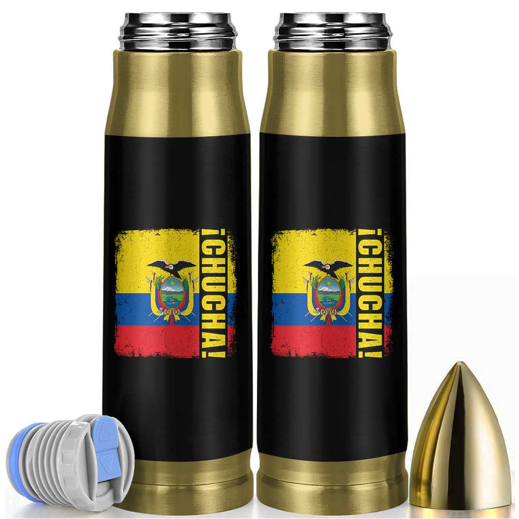 Chucha Funny Ecuadorian Slang Vintage Ecuador Flag Bullet Tumbler