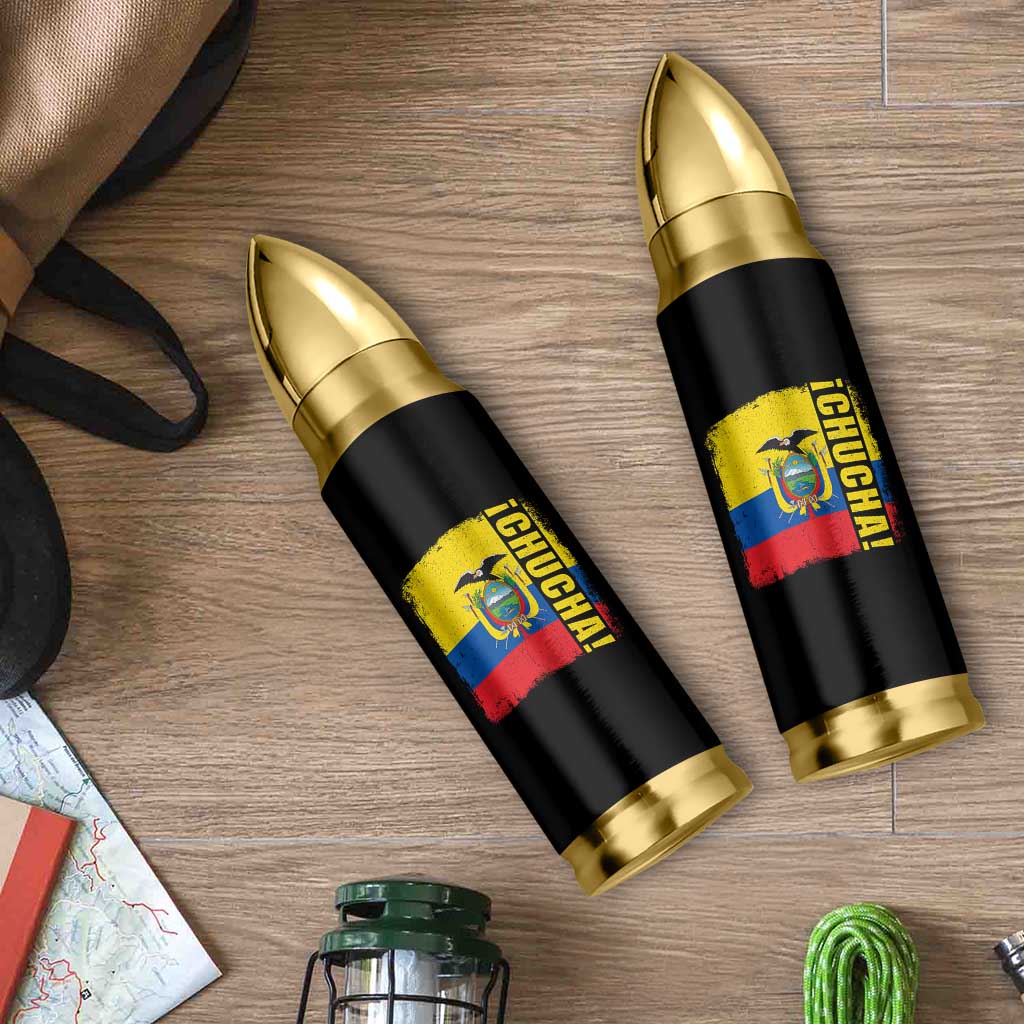 Chucha Funny Ecuadorian Slang Vintage Ecuador Flag Bullet Tumbler