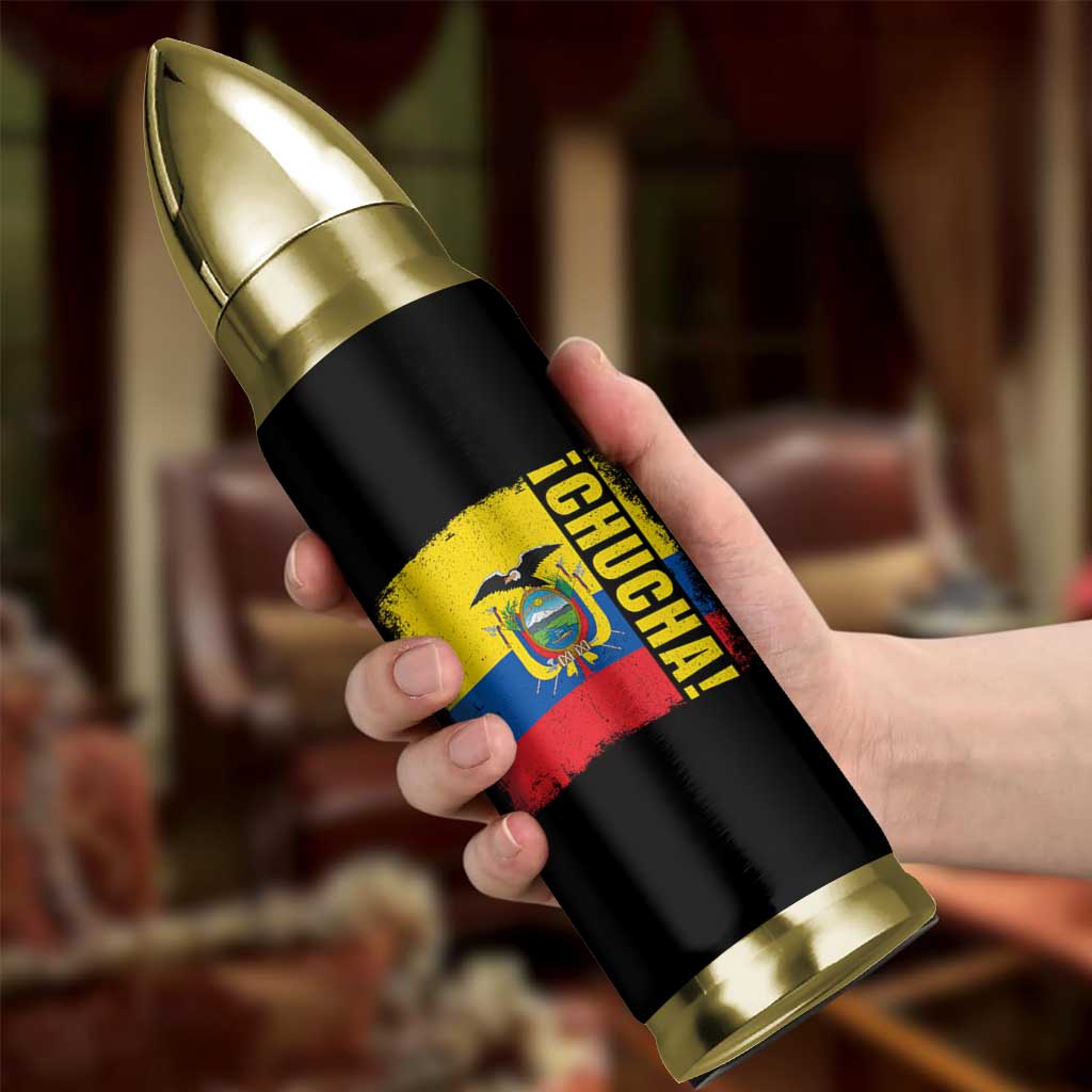 Chucha Funny Ecuadorian Slang Vintage Ecuador Flag Bullet Tumbler