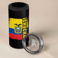 Chucha Funny Ecuadorian Slang Vintage Ecuador Flag 4 in 1 Can Cooler Tumbler