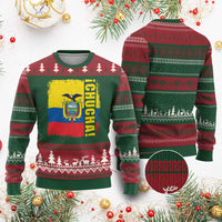 Chucha Funny Ecuadorian Slang Vintage Ecuador Flag Ugly Christmas Sweater