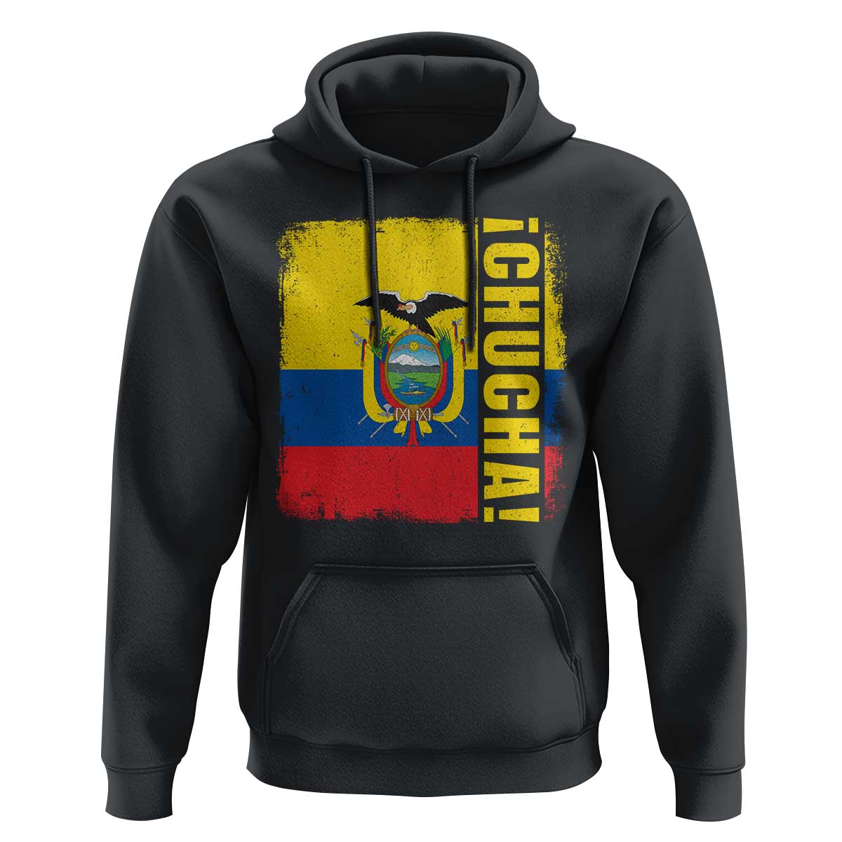 Chucha Funny Ecuadorian Slang Vintage Ecuador Flag Hoodie