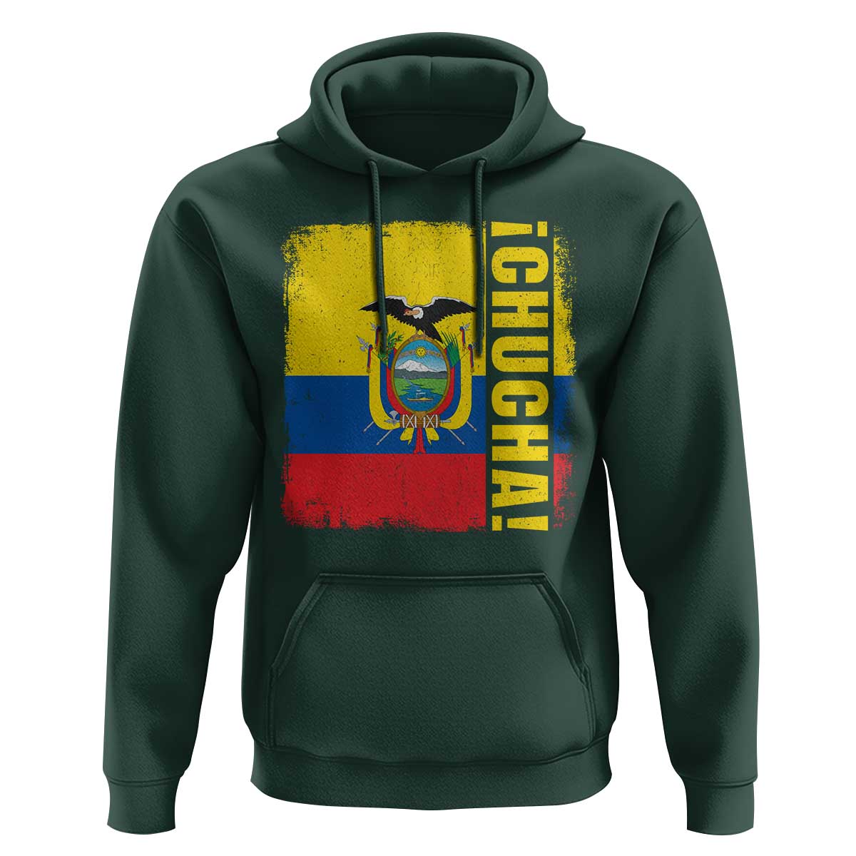 Chucha Funny Ecuadorian Slang Vintage Ecuador Flag Hoodie