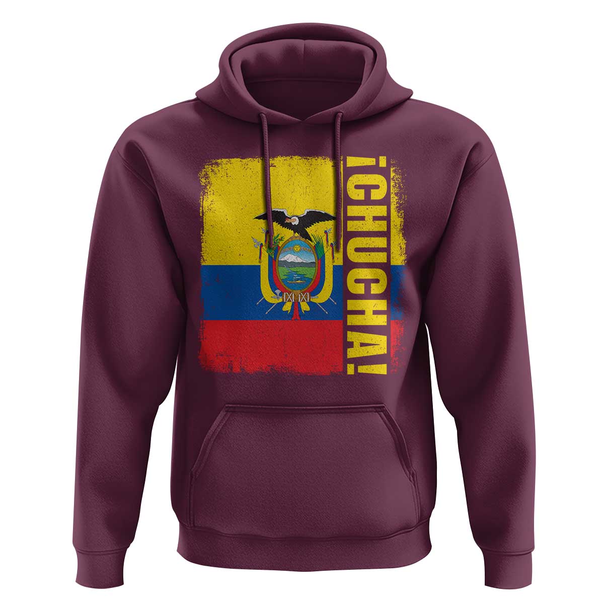 Chucha Funny Ecuadorian Slang Vintage Ecuador Flag Hoodie