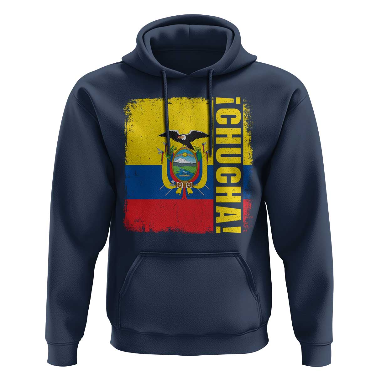 Chucha Funny Ecuadorian Slang Vintage Ecuador Flag Hoodie