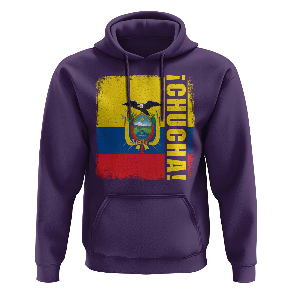 Chucha Funny Ecuadorian Slang Vintage Ecuador Flag Hoodie