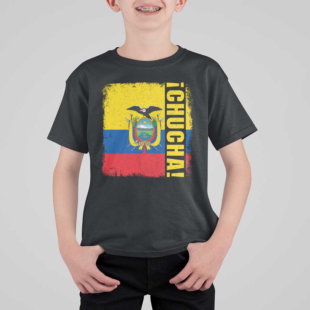 Chucha Funny Ecuadorian Slang Vintage Ecuador Flag T Shirt For Kid
