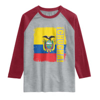 Chucha Funny Ecuadorian Slang Vintage Ecuador Flag Raglan Shirt