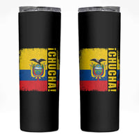 Chucha Funny Ecuadorian Slang Vintage Ecuador Flag Skinny Tumbler