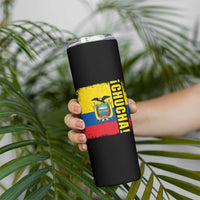 Chucha Funny Ecuadorian Slang Vintage Ecuador Flag Skinny Tumbler