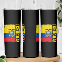 Chucha Funny Ecuadorian Slang Vintage Ecuador Flag Skinny Tumbler