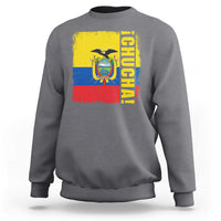 Chucha Funny Ecuadorian Slang Vintage Ecuador Flag Sweatshirt