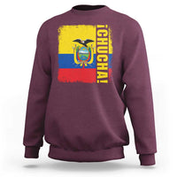 Chucha Funny Ecuadorian Slang Vintage Ecuador Flag Sweatshirt