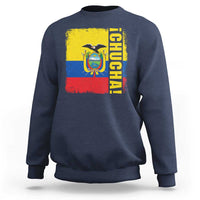 Chucha Funny Ecuadorian Slang Vintage Ecuador Flag Sweatshirt