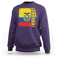 Chucha Funny Ecuadorian Slang Vintage Ecuador Flag Sweatshirt