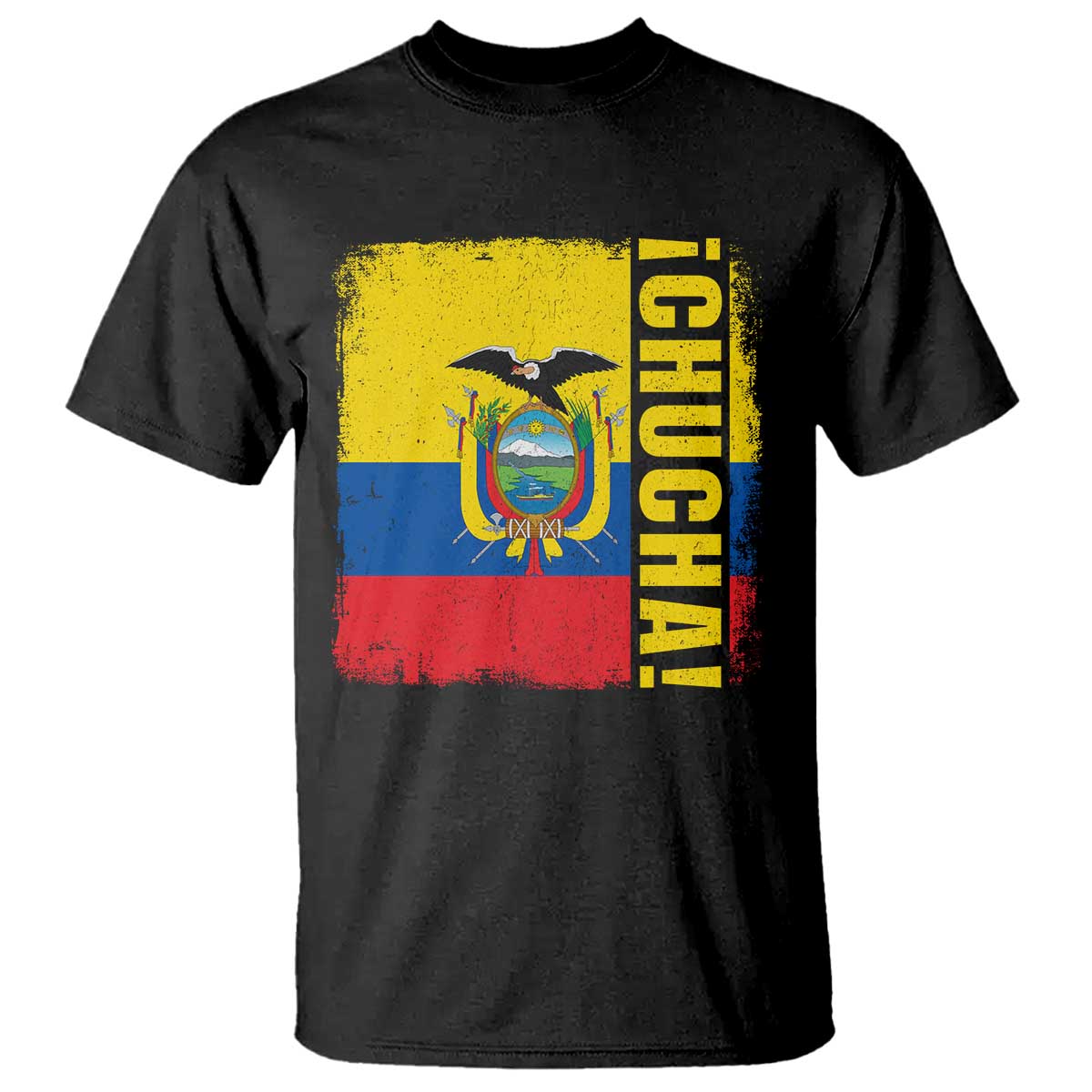 Chucha Funny Ecuadorian Slang Vintage Ecuador Flag T Shirt