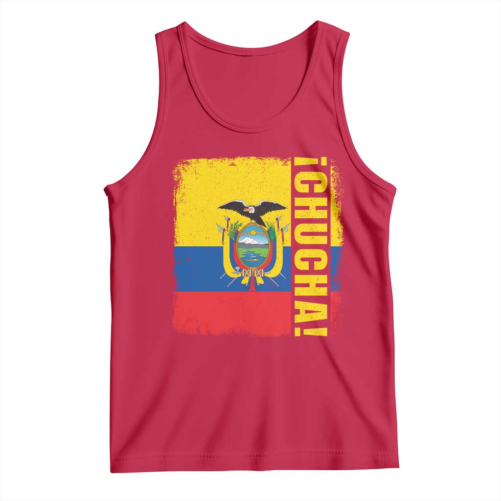 Chucha Funny Ecuadorian Slang Vintage Ecuador Flag Tank Top