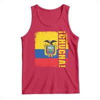 Chucha Funny Ecuadorian Slang Vintage Ecuador Flag Tank Top