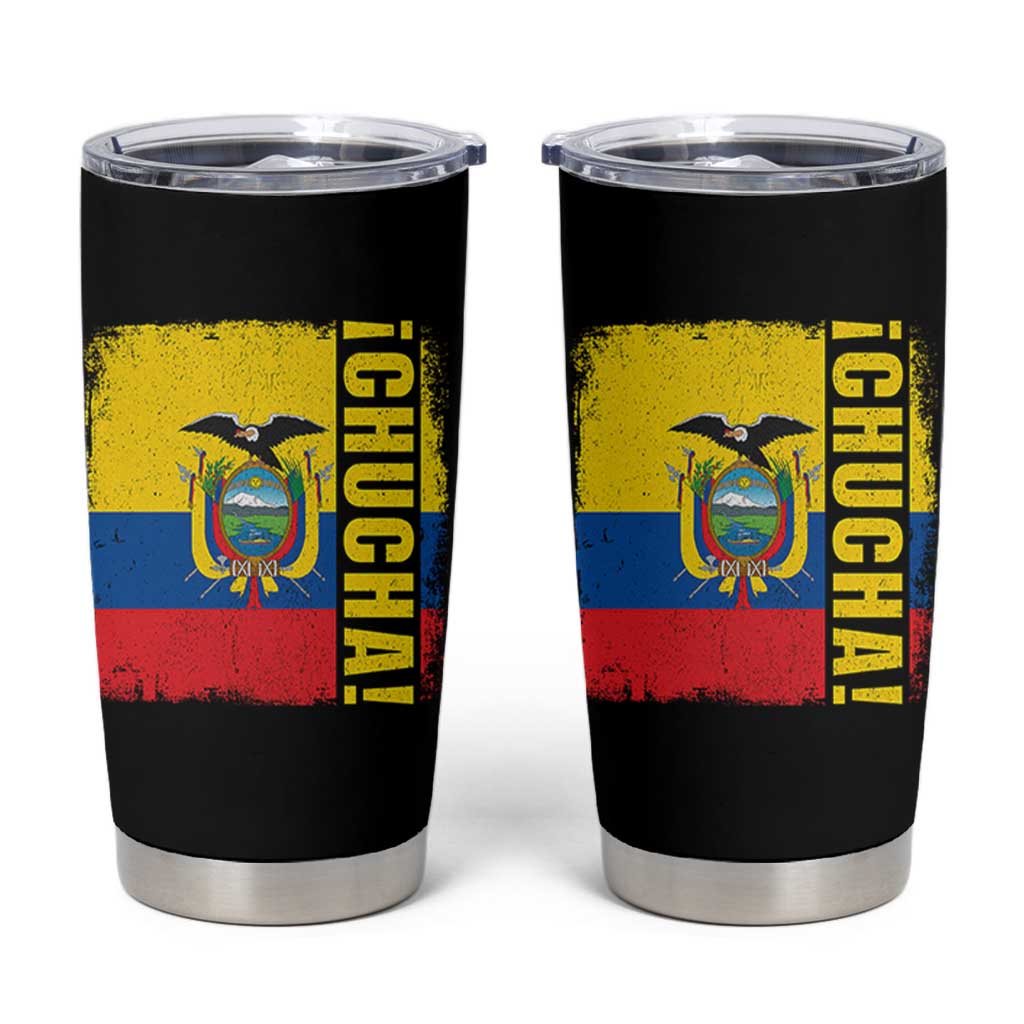 Chucha Funny Ecuadorian Slang Vintage Ecuador Flag Tumbler Cup