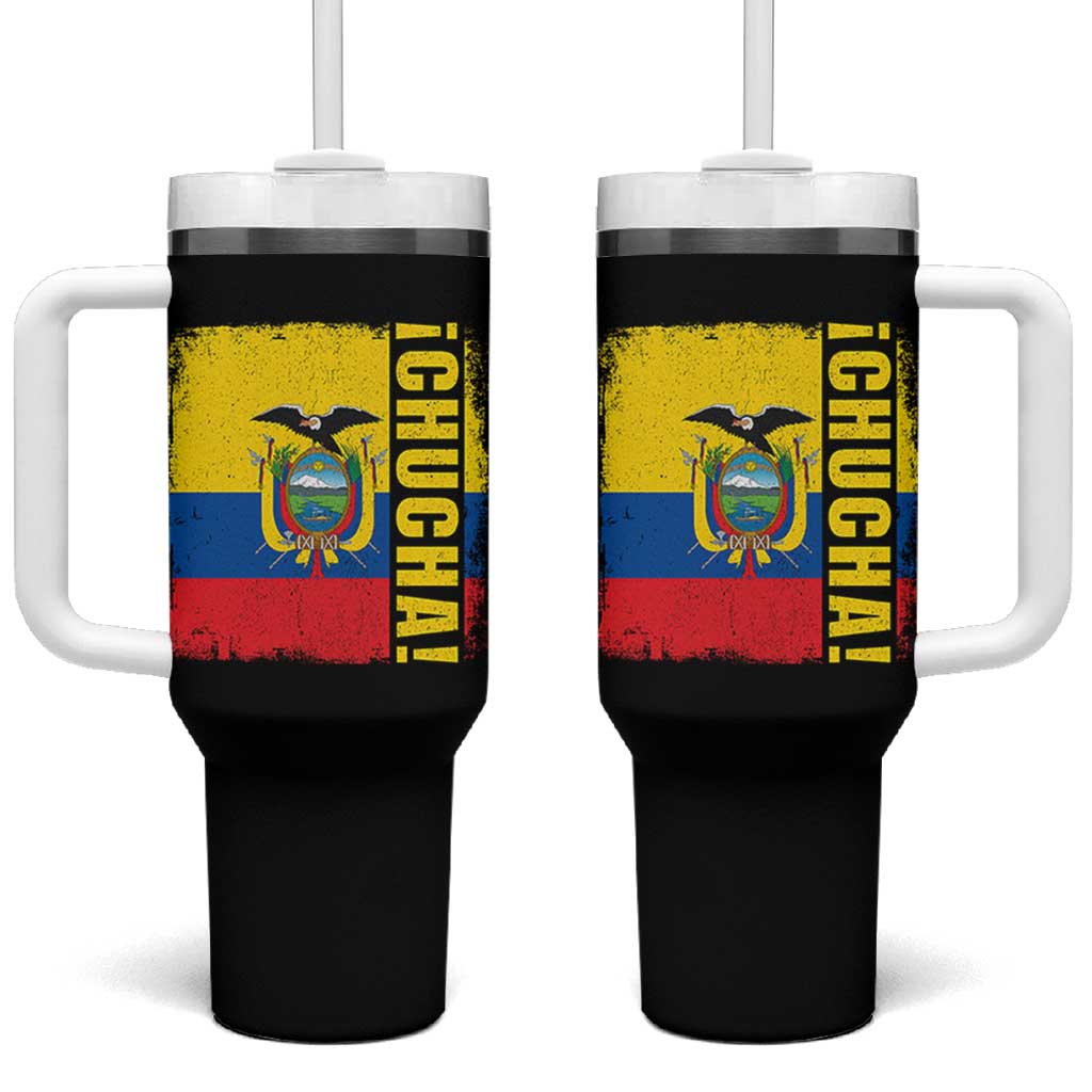 Chucha Funny Ecuadorian Slang Vintage Ecuador Flag Tumbler With Handle