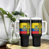 Chucha Funny Ecuadorian Slang Vintage Ecuador Flag Tumbler With Handle