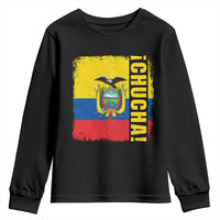 Chucha Funny Ecuadorian Slang Vintage Ecuador Flag Youth Sweatshirt