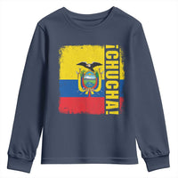 Chucha Funny Ecuadorian Slang Vintage Ecuador Flag Youth Sweatshirt