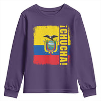 Chucha Funny Ecuadorian Slang Vintage Ecuador Flag Youth Sweatshirt