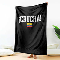 Chucha Funny Ecuadorian Slang Ecuador Flag Latino Saying Throw Blanket