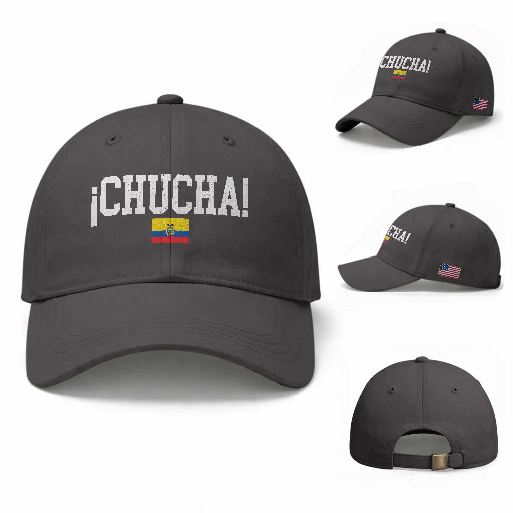 Chucha Funny Ecuadorian Slang Ecuador Flag Latino Saying Baseball Cap