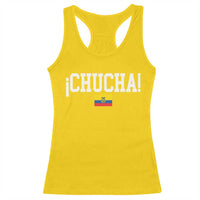 Chucha Funny Ecuadorian Slang Ecuador Flag Latino Saying Racerback Tank Top