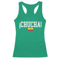 Chucha Funny Ecuadorian Slang Ecuador Flag Latino Saying Racerback Tank Top