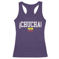 Chucha Funny Ecuadorian Slang Ecuador Flag Latino Saying Racerback Tank Top