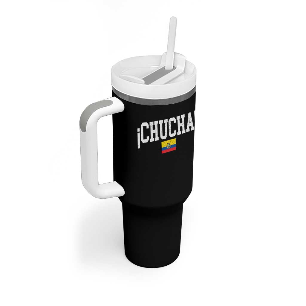 Chucha Funny Ecuadorian Slang Ecuador Flag Latino Saying Tumbler With Handle