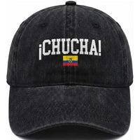 Chucha Funny Ecuadorian Slang Ecuador Flag Latino Saying Washed Cotton Baseball Cap