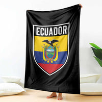 Ecuador Vintage Soccer Crest Escudo Ecuadorian Coat of Arms Throw Blanket